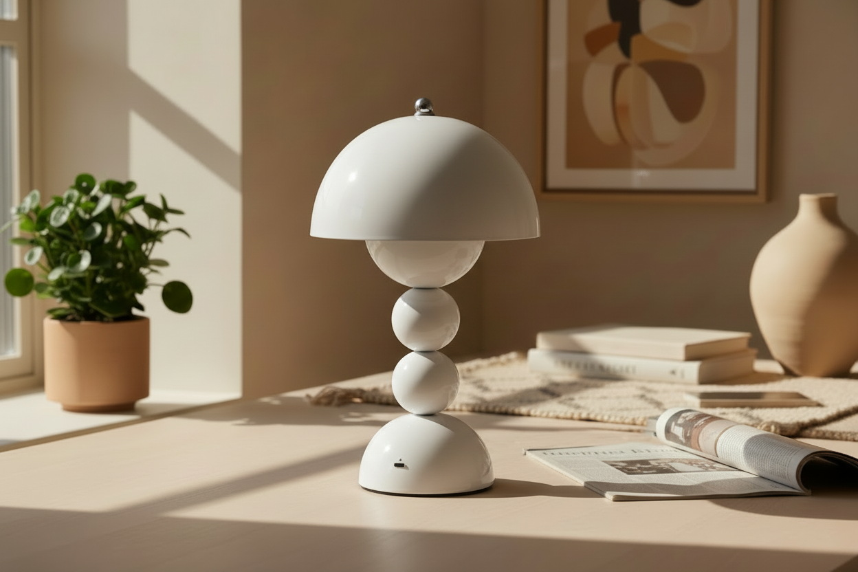 Lampe de table champignon - LED tactile rechargeable USB-C
