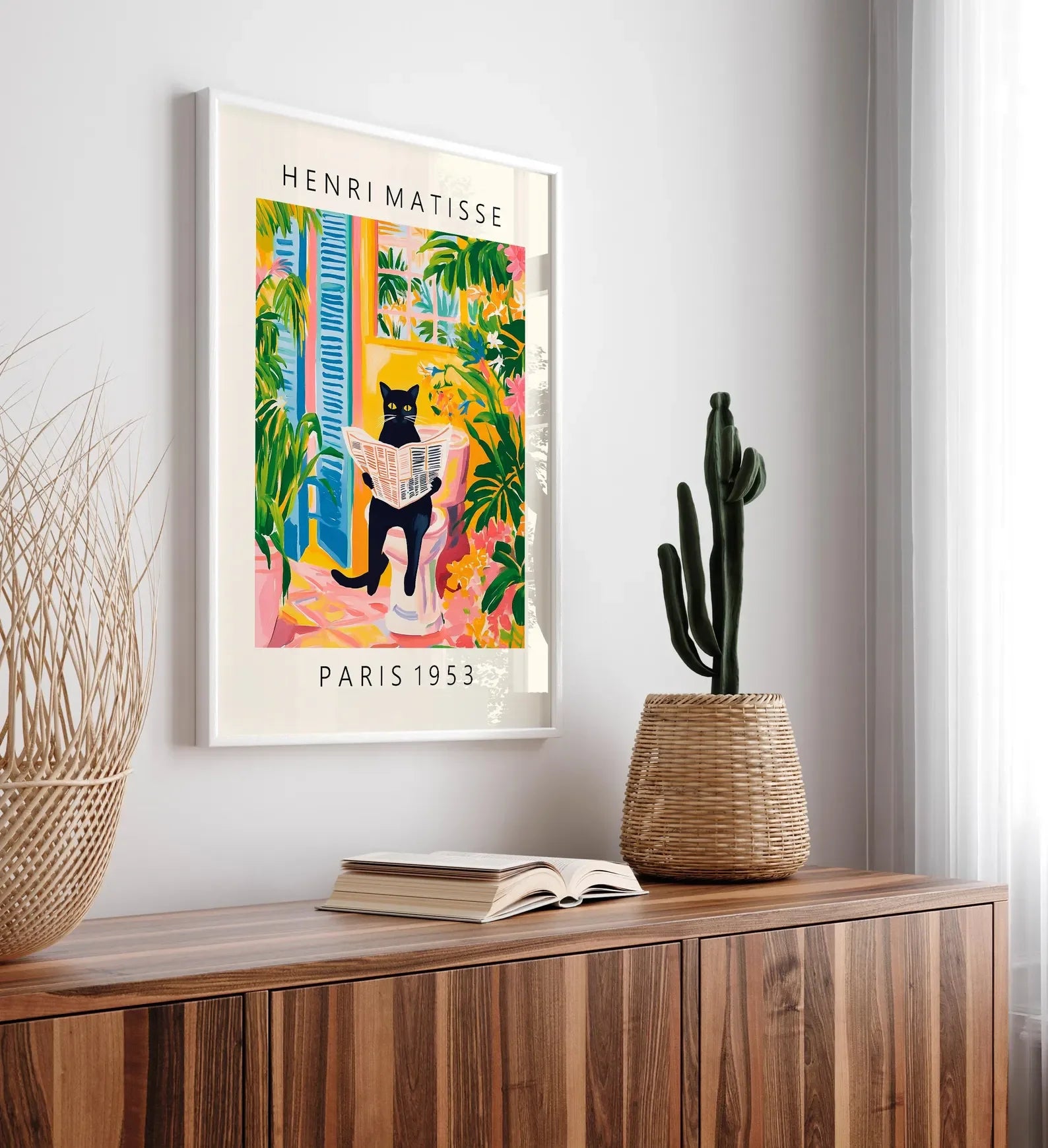 Affiche murale art moderne tropicaux rose