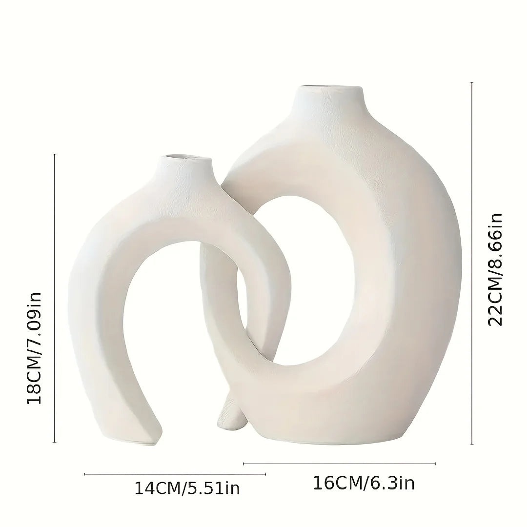 2 vases en céramique – Design nordique minimaliste