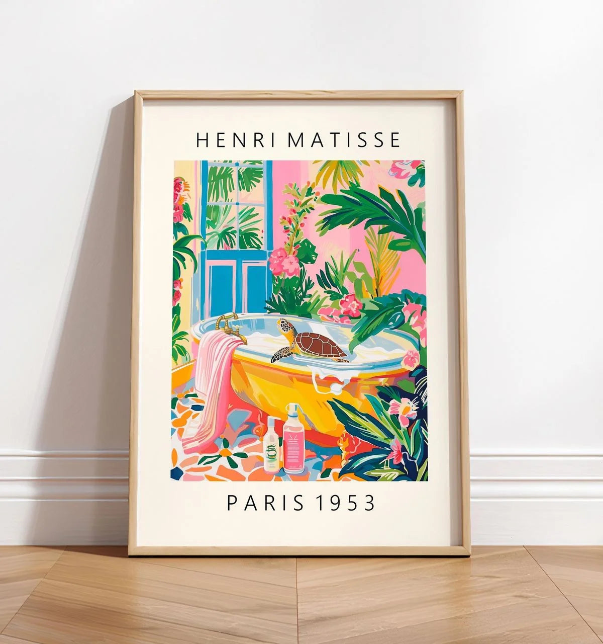 Affiche murale art moderne tropicaux rose