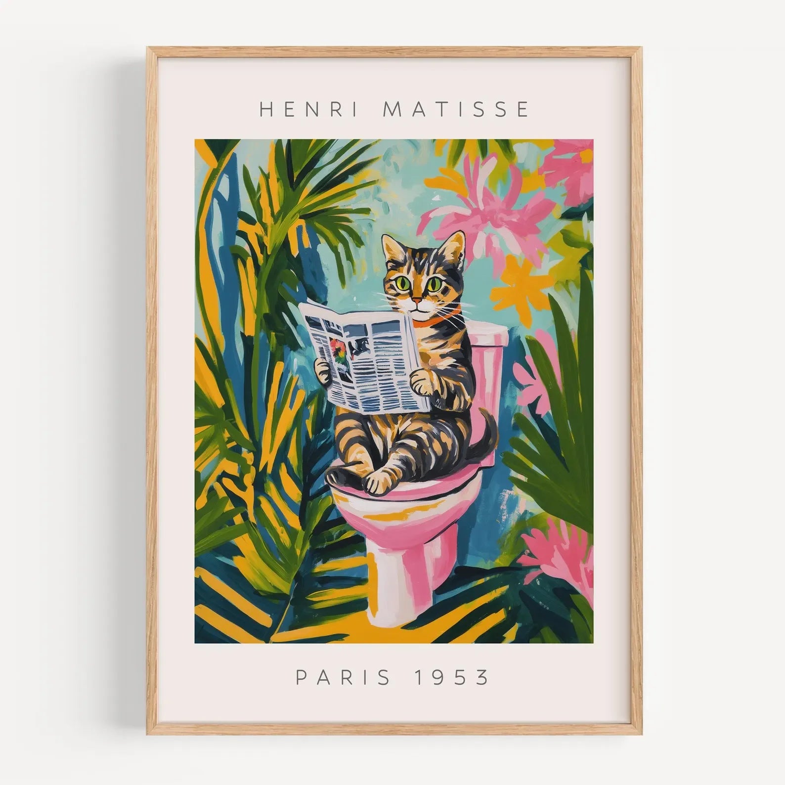 Affiche murale art moderne tropicaux rose