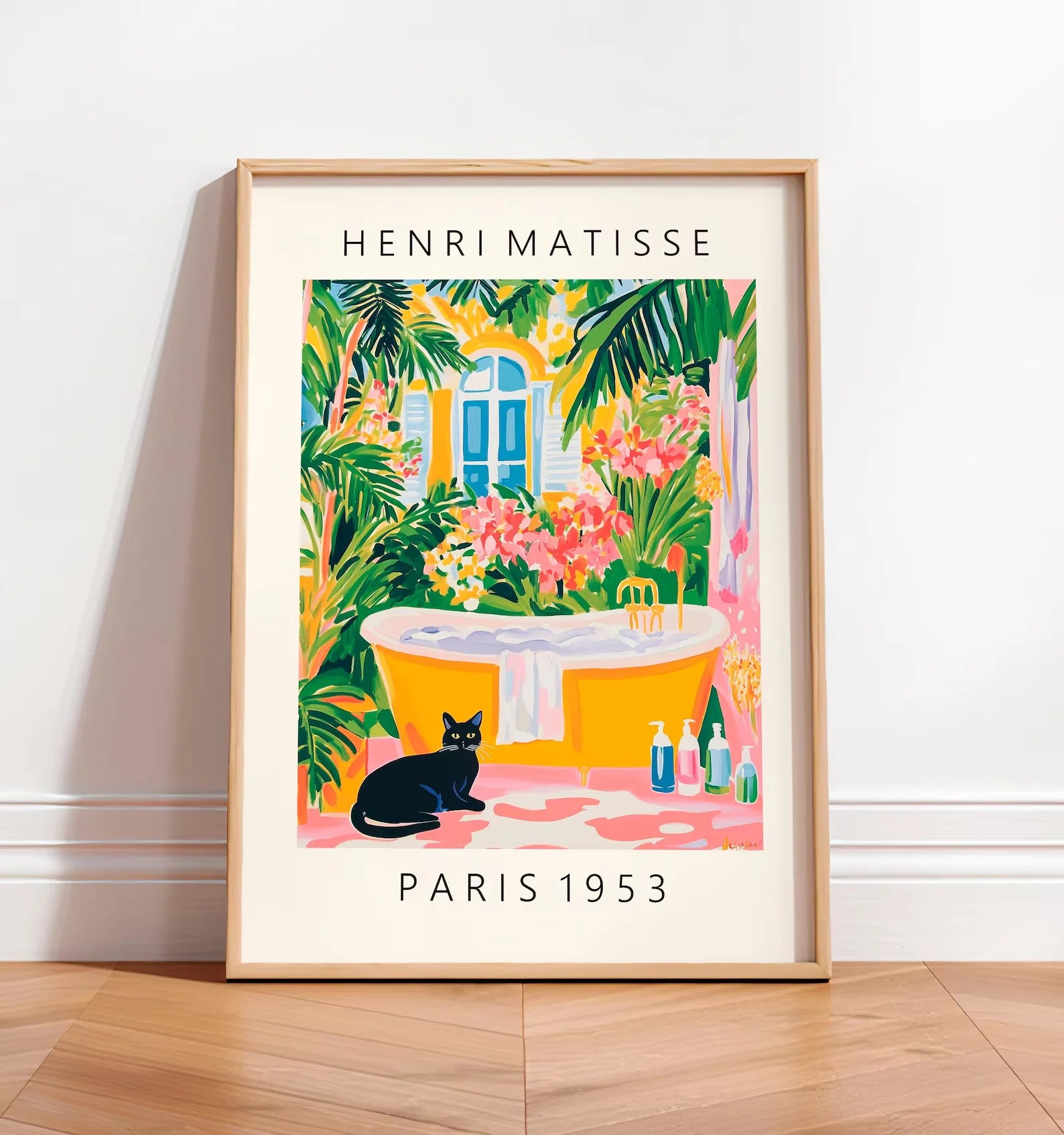 Affiche murale art moderne tropicaux rose