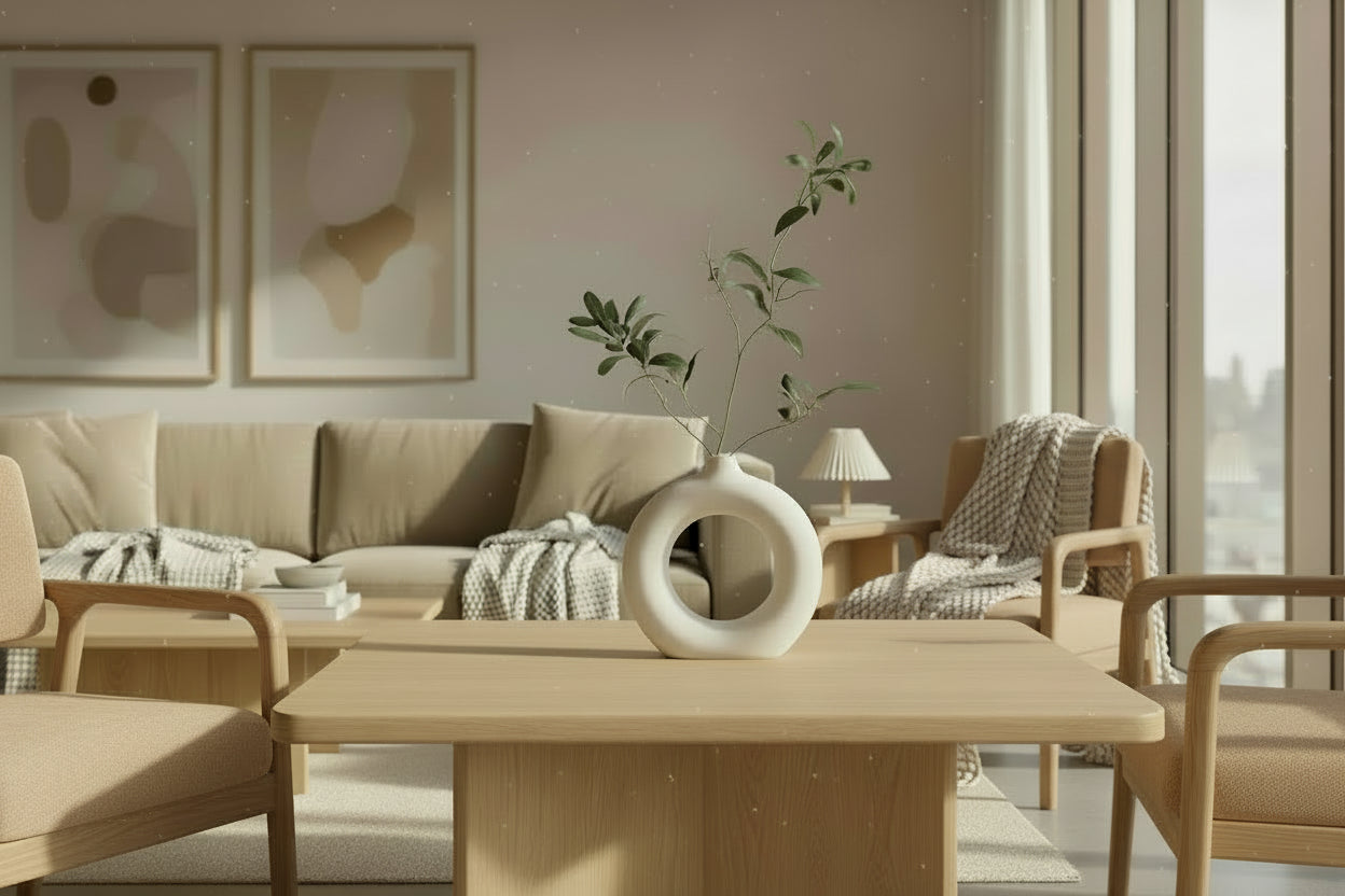 Vase nordique décoratif au design minimaliste