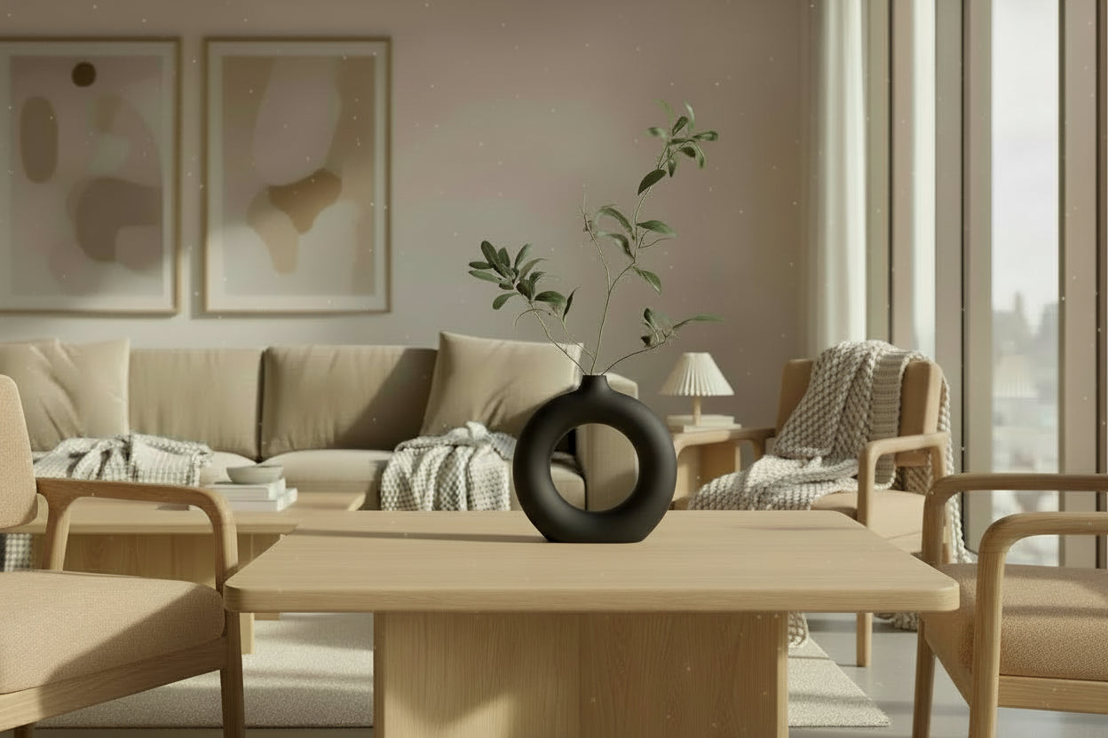 Vase nordique décoratif au design minimaliste