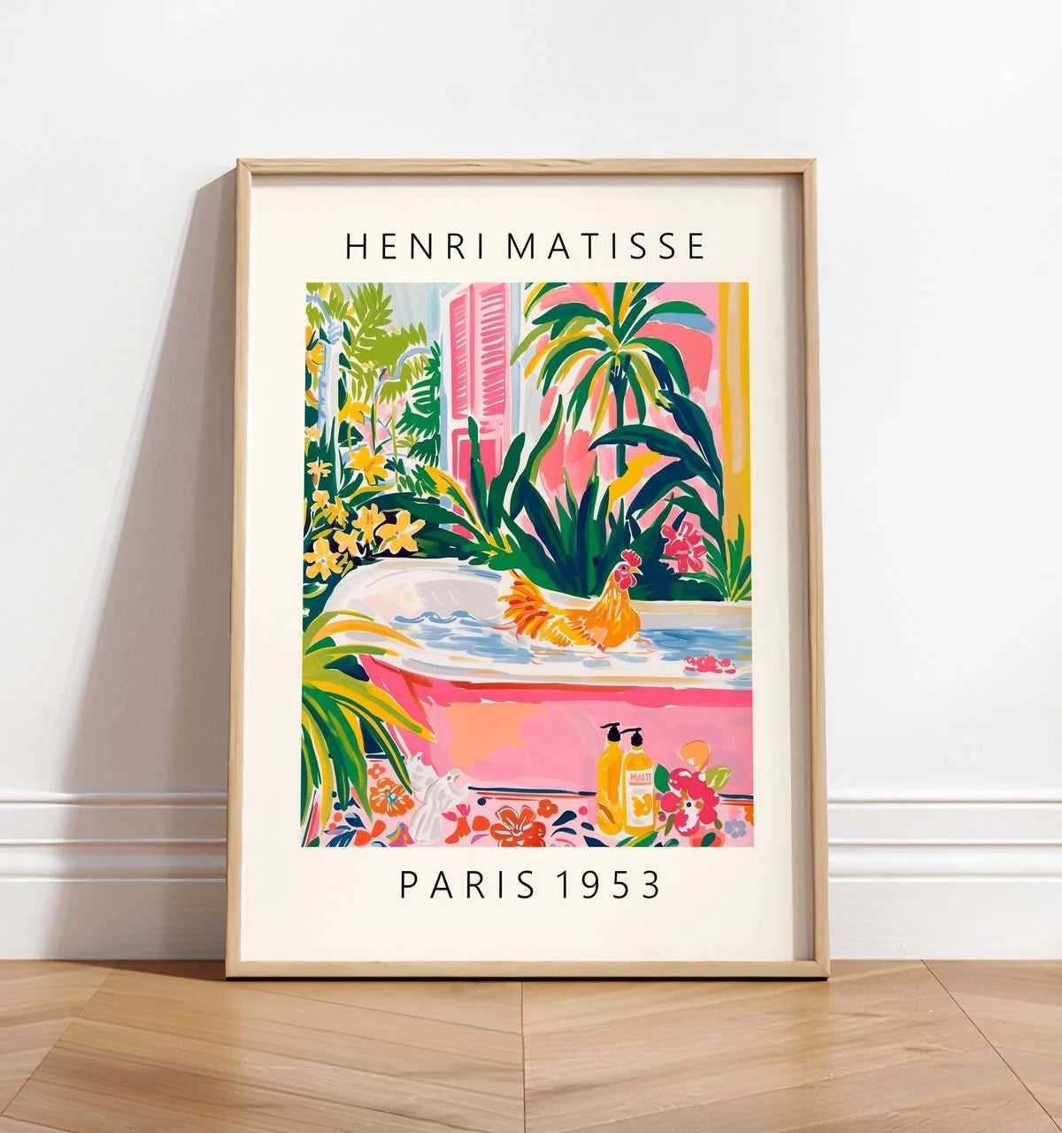 Affiche murale art moderne tropicaux rose